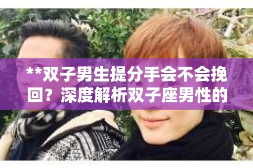 **双子男生提分手会不会挽回？深度解析双子座男性的情感决策**