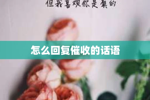 怎么回复催收的话语