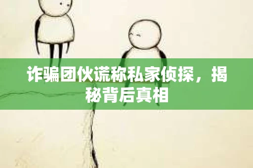 诈骗团伙谎称私家侦探，揭秘背后真相