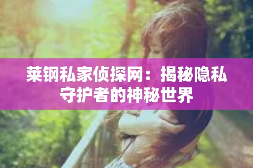 莱钢私家侦探网：揭秘隐私守护者的神秘世界
