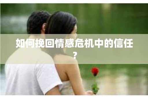 如何挽回情感危机中的信任？