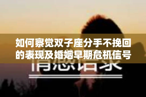 如何察觉双子座分手不挽回的表现及婚姻早期危机信号？