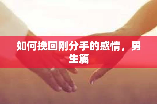 如何挽回刚分手的感情，男生篇
