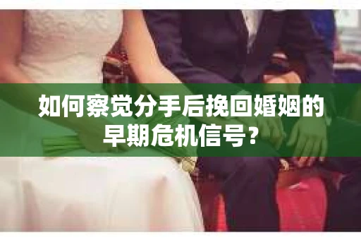 如何察觉分手后挽回婚姻的早期危机信号？